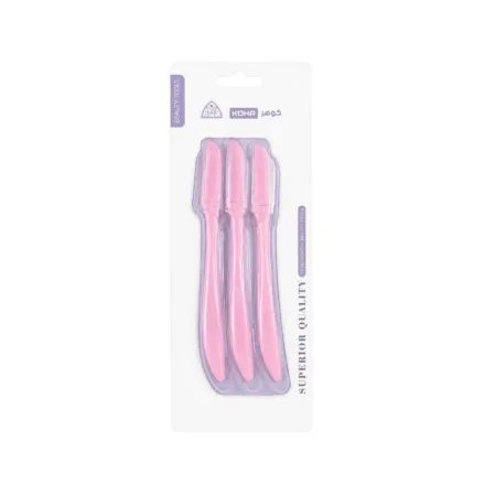KOHR Superior Quality Beauty Tools | كوهر شفرات حواجب ووجه - 3 قطع