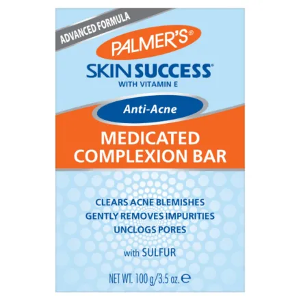 PALMER'S Medicated Complexion Bar With Vitamin E Anti-Acne - 100g | بالمرز صابونة لعلاج حب الشباب - 100 غرام