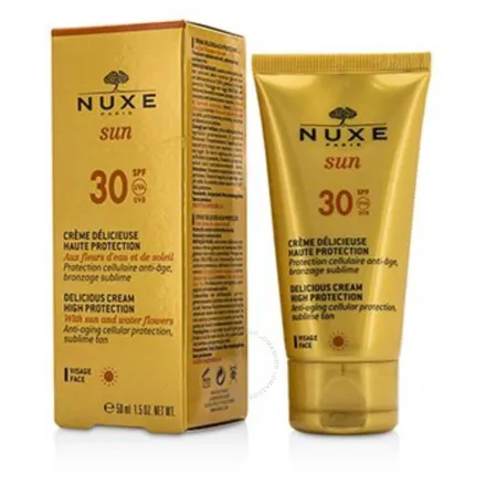 NUXE Sun Delicious Cream High Protection For Face SPF 30 - 50ml | نوكس كريم واقي شمس للبشرة مع عامل حماية من الشمس 30 - 50 مل