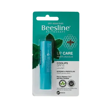 Beesline Lip Care - Coolips + Spf15 - 4g | بيزلين مرطب الشفاه بعامل حماية من الشمس 15% - 4 غرام