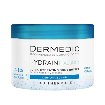 DERMEDIC Hydrain3 Ultra-hydrating body butter body oil - 225ml | ديرمديك زبدة الجسم المرطبة للجسم - 225 مل