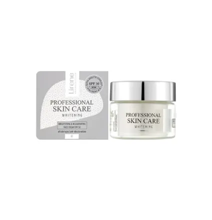 Lirene Professional Skin Care Whitening Face Cream Spf50 - 50ml | ليرين كريم مرطب لتفتيح الوجه مع عامل حماية من الشمس 50% - 50 مل