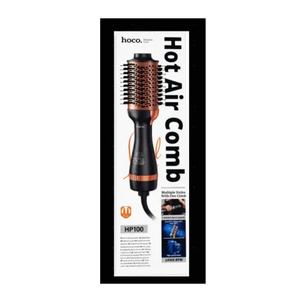 Hoco Hot Air Comb Styling Brush - Hair Dryer Brush | هــوكو فرشاة الشعر الحرارية بالهواء الساخن
