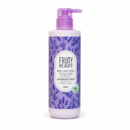 FRUITY BEAUTY Foot Body Lotion Lavender Calm - 500ml | فروتي بيوتي لوشن للجسم برائحة اللافندر - 500مل
