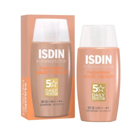 ISDIN Fotoprotector FusionWater Magic Medium SPF50 - 50ml | ازدن واقي شمسي مع لون موحد– 50 مل