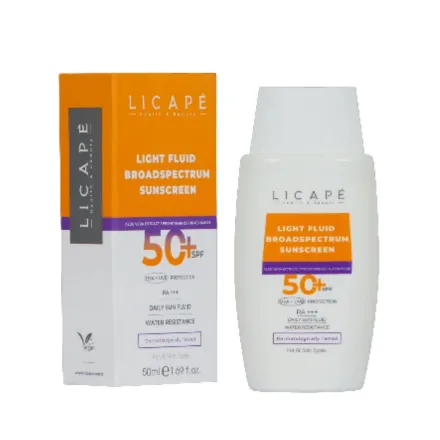LICAPE Light Fluid Broadspectrum Sunscreen 50+ Spf - 50ml | ليكابي واقي شمس سائل خفيف SPF 50+ - 50مل