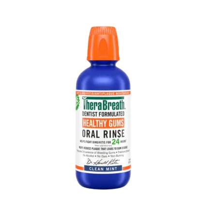 TheraBreath Healthy Gums Oral Rinse Clean Mint - 473ml | ثيرا بريث غسول للفم بالنعناع - 473 مل