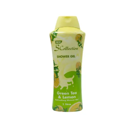 The S Collection Shower Gel Green Tea & Lemon - 1000ml | ذا اس كولكشن جل استحمام برائحة الحمضيات - 1000 مل