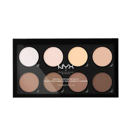 NYX Professional Makeup Highlight & Contour Pro Palette - 2.7g | ان واي اكس باليت هايلايتر وكونتور للوجه - 2.7 غ
