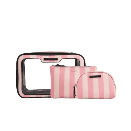 WASHBAG Pink floral-pattern rectangular bag set | فيغوروس سيرجيو مجموعة حقائب