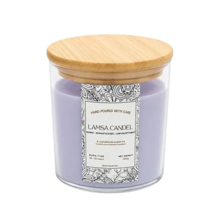 LAMSA Musk & Berry Scented Candle - 500g | لمسة كاندل شمعة عطرية - 500غ