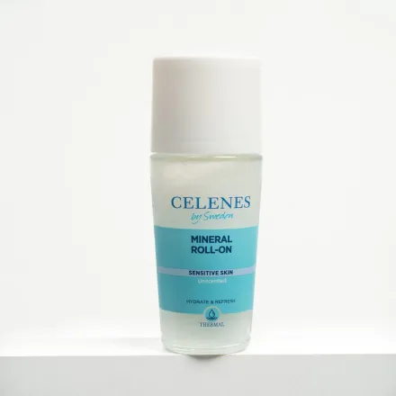 Celenes by Sweden Mineral Roll-On Sensitive Skin Unscented - 75ml | سيلينس باي سويدن مزيل عرق معدني للبشرة الحساسة بدون عطر – 75 مل