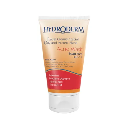 HYDRODERM Acne Wash Soap - Free - 150ml | هيدروديرم غسول رغوي للبشرة المعرضة لحب الشباب - خالي من الصابون - 150 مل