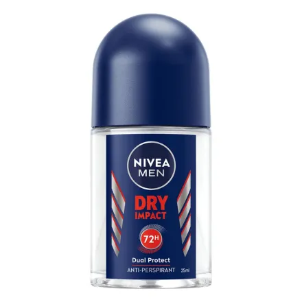 NIVEA for Men Dry Impact Antiperspirant Deodorant Roll-on -50ml | نيفيا مزيل تعرق رول للرجال - 50 مل