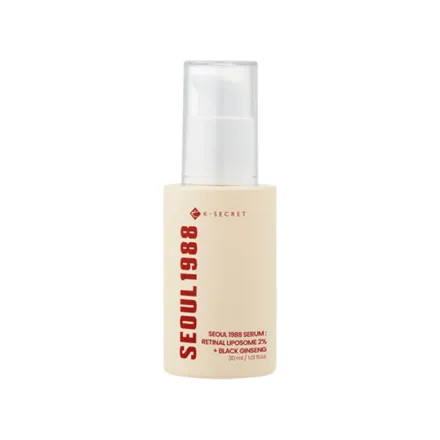 K - SECRET Seoul 1988 Serum: Retinal Liposome 2% + Black Ginseng - 30ml | كي سيكريت سيروم ريتينال وجينسينغ - 30 مل