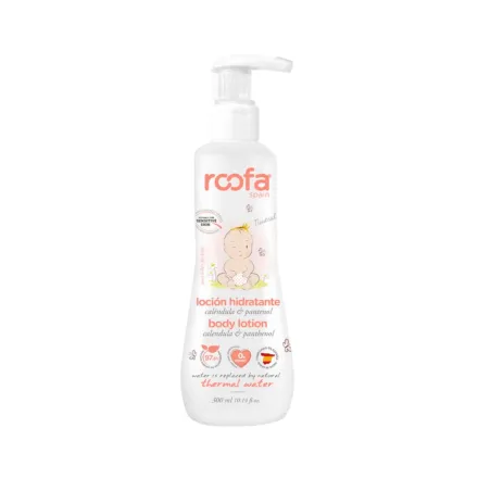 Roofa Baby Moisturizing Body Lotion With Calendula & Panthenol - 300 ml | روفا لوشن ترطيب للأطفال بخلاصة الكاليندولا والبانثينول – 300 مل