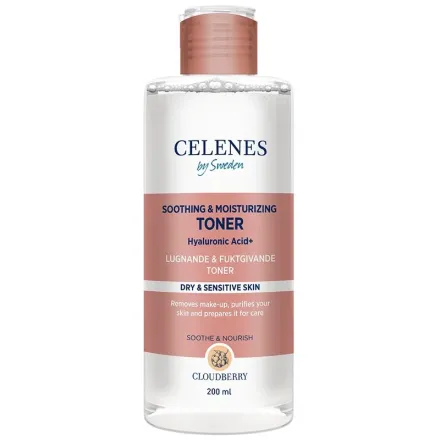 Celenes by Sweden Soothing & Moisturizing Toner Hyaluronic Acid+ - 200ml | سيلينس تونر مهدئ و مرطب للبشرة - 200 مل