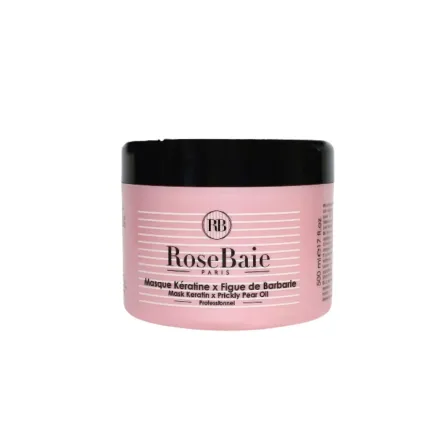 RoseBaie Keratin and Prickly Pear Oil Mask - 500ml | روزباي ماسك للشعر بزيت التين الشوكي - 500 مل
