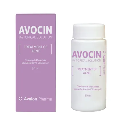 Avalon Pharma 1% Topical Solution Treatment Of Acne - 30ml | افالون فارما محلول موضعي لعلاج حب الشباب - 30 مل