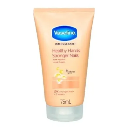 Vaseline Hand Cream Healthy Stronger Nails - 75ml | فازلين كريم لليدين لأظافر صحية وقوية - 75 مل