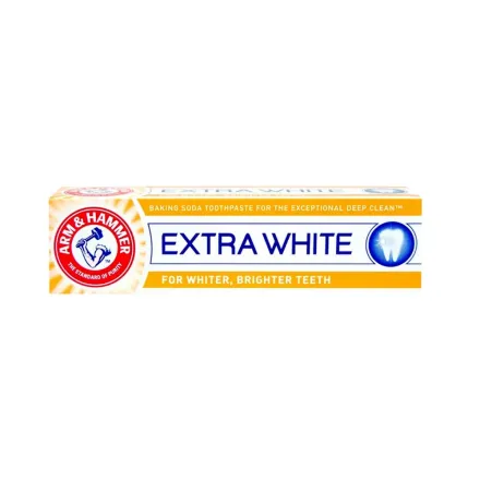 ARM & HAMMER Extra White Care Baking Soda Toothpaste - 125g |ارم اند هامر معجون اسنان مبيض بيكربونات الصوديوم - 125 غ