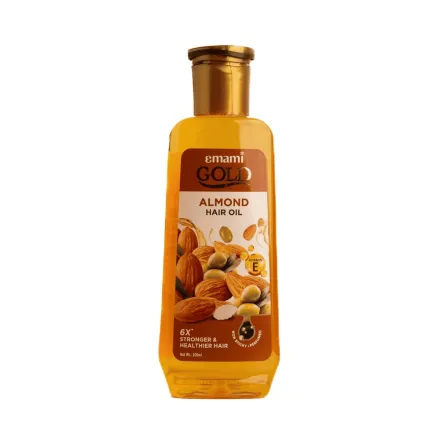 Emami Gold Almond Hair Oil - 200ml | ايمامي 7 اويلز ان ون زيت للشعر باللوز - 200 مل