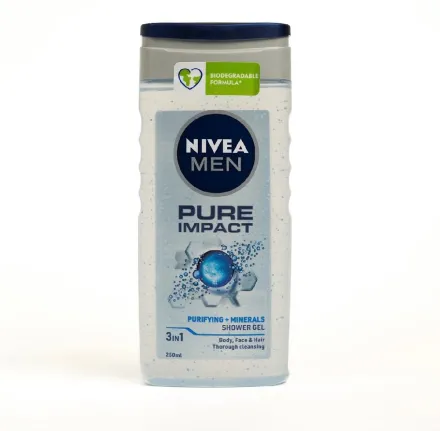 NIVEA SHWRGEL PURE IMPACT - 250ml| نيفيا جل استحمام للجسم رجالي -250 مل