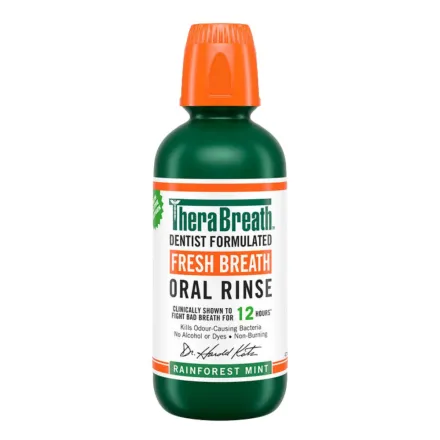 Thera Breath Fresh Breath Oral Rinse Rainforest Mint - 473ml | ثيرا بريث رين فوريست بالنعناع - 473 مل