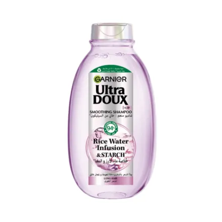 Garnier Ultra Doux Rice Water Infusion & Starch Shampoo - 400ml | غارنييه شامبو غني بمستخلص الأرز و النشا - 400 مل