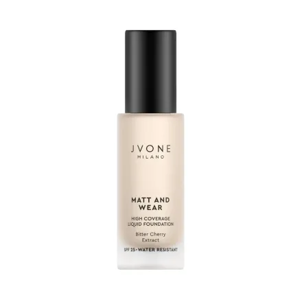 JVONE MILANO Matt And Wear Liquid Foundation - 20ml | جيفون ميلانو كريم أساس مات طويل التأثير - 20 مل