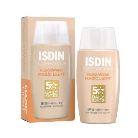 Isdin Fotoprotector Fusion Water Magic Light Tinted SPF50 - 50ml | ازدن واقي شمسي مع لون ماجيك لايت - 50 مل
