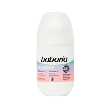 BABARIA Invisible Deodorant Roll On - 50ml | باباريا رول مزيل تعرق - 50 مل