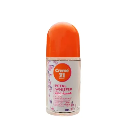Creme21 Germany Petal Whisper Floral Anti Perspirant Deodorant 48H - 50ml | كريم 21 مضاد تعرق رول اون برائحة الورود - 50 مل