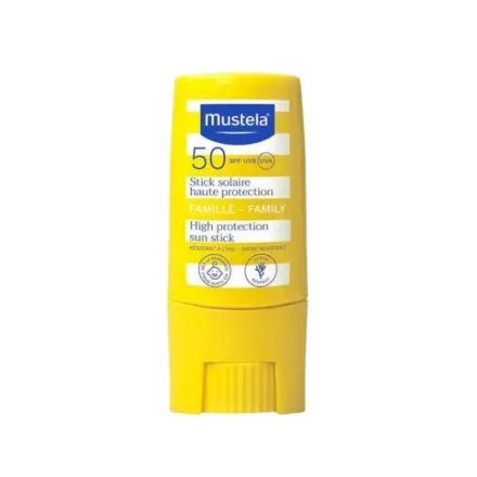 Mustela Sun Stick High Protection SPF50 Family - 9ml | موستيلا ستيك واقٍ من الشمس بعامل حماية ٥٠ مصمم لحماية جميع أفراد العائلة - 9مل