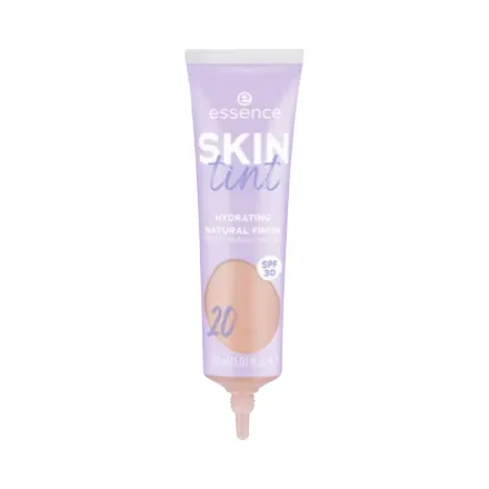 Essence Skin Tint Hydrating Natural Finish - 30ml | ايسنس كريم أساس خفيف مع حماية من الشمس - 30 مل