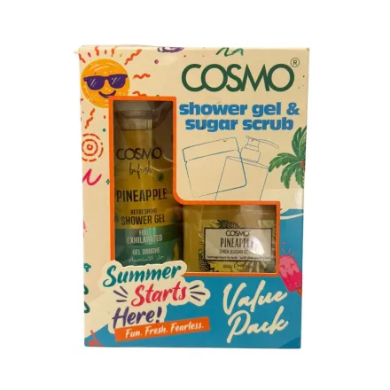 COSMO Shower & Gel Sugar Scrub Summer Starts Pineapple - 500ml | كوزمو جل استحمام ومقشر السكر بالأناناس - 500 مل