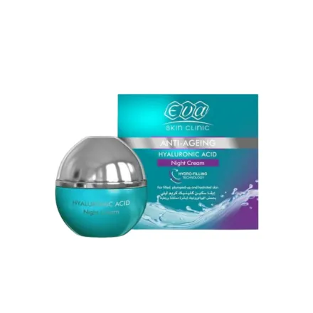 Eva Anti Ageing Hyaluronic Acid Night Cream - 45ml | ايفا كريم ليلي بالهيالورونيك اسيد - 45 مل
