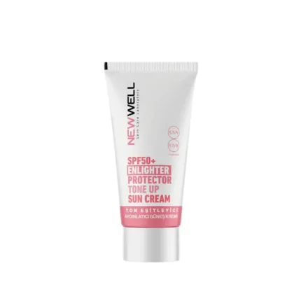 NEW WELL SPF50+ Enlighter Protector Tone Up Sun Cream - 50g | نيو ويل كريم الحماية من الشمس لتوحيد لون البشرة وتفتيحها spf50+ - 50 غرام