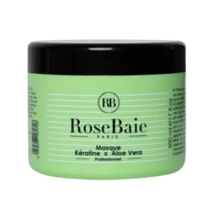 RoseBaie Masque Kératine x Aloe Vera - 500 ml | روزباي ماسك لإصلاح الشعر وترطيبه بالكيراتين و الالوفيرا - 500 مل