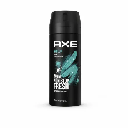 AXEApollo Deodorant Body Spray Fresh/frais 48h - 150ml| أكس أبولو بخاخ مزيل تعرق انتعاش 48 ساعة - 150 مل