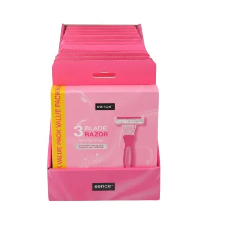 Sence 3 Blade Razor Smooth Shave | سينس بيوتي شفرة حلاقة بثلاث شفرات لحلاقة ناعمة