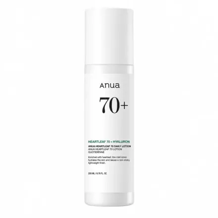 Anua Heartleaf 70+ Hyaluron Daily Lotion - 200ml | أنوا لوشن مرطب بنبات الهارتليف - 200 مل