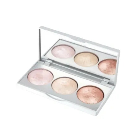 GOLDEN ROSE Strobing Highlighter Palette - 3x2.8g | كولدن روز باليت هايلايتر للوجه - 3x2.8 غرام