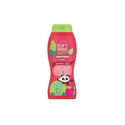 Cosmaline Soft Wave Strawberry Conditioner For Kids - 400ml | كوزمالين بلسم سوفت ويف بالفراولة للأطفال 400 مل
