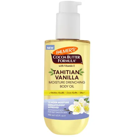 Palmer's Cocoa Butter Formula Body Oil, Moisture Drenching Tahitian Vanilla - 192ml | بالمرز زيت جسم مرطب فانيليا تاهيتية - 192مل