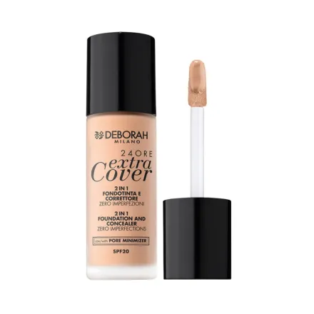 DEBORAH Extra Cover 2 In 1 Foundation And Concealer - 30ml | ديبورا كونسيلر و كريم أساس 2 في 1 - 30 مل