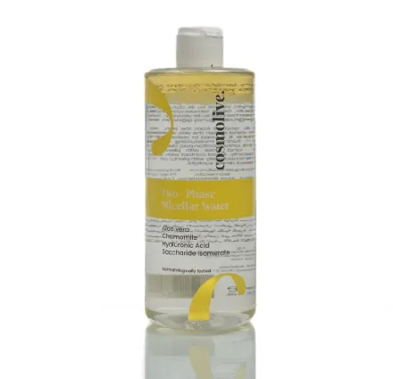 cosmolive Tow- Phase Micellar Water Aloe Vera - 390ml| كوزمو لايف ماء ميسيلار لازالة المكياج -390 مل