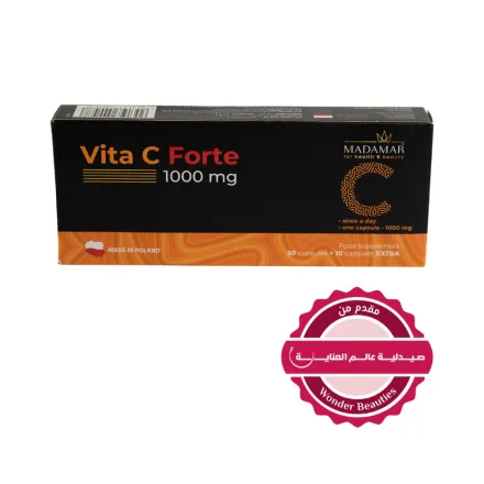 MADAMAR Vita C Forte 1000 Mg - 40 Capsules | مادامار فيتا سي فورت 1000 ملغ – 40 كبسولة