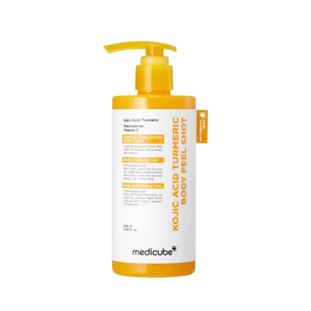 Medicube Kojic Acid Turmeric Body Peel Shot - 280ml |ميدي كيوب مقشر الجسم بحمض الكوجيك والكركم – 280 مل