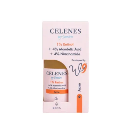 Celenes by Sweden 1% Retinol + 4% Mandelic Acid + 4% Niacinamide Acne - 30ml | سيلينس سيروم الريتينول والمانديليك اسيد والنياسيناميد - 30 مل